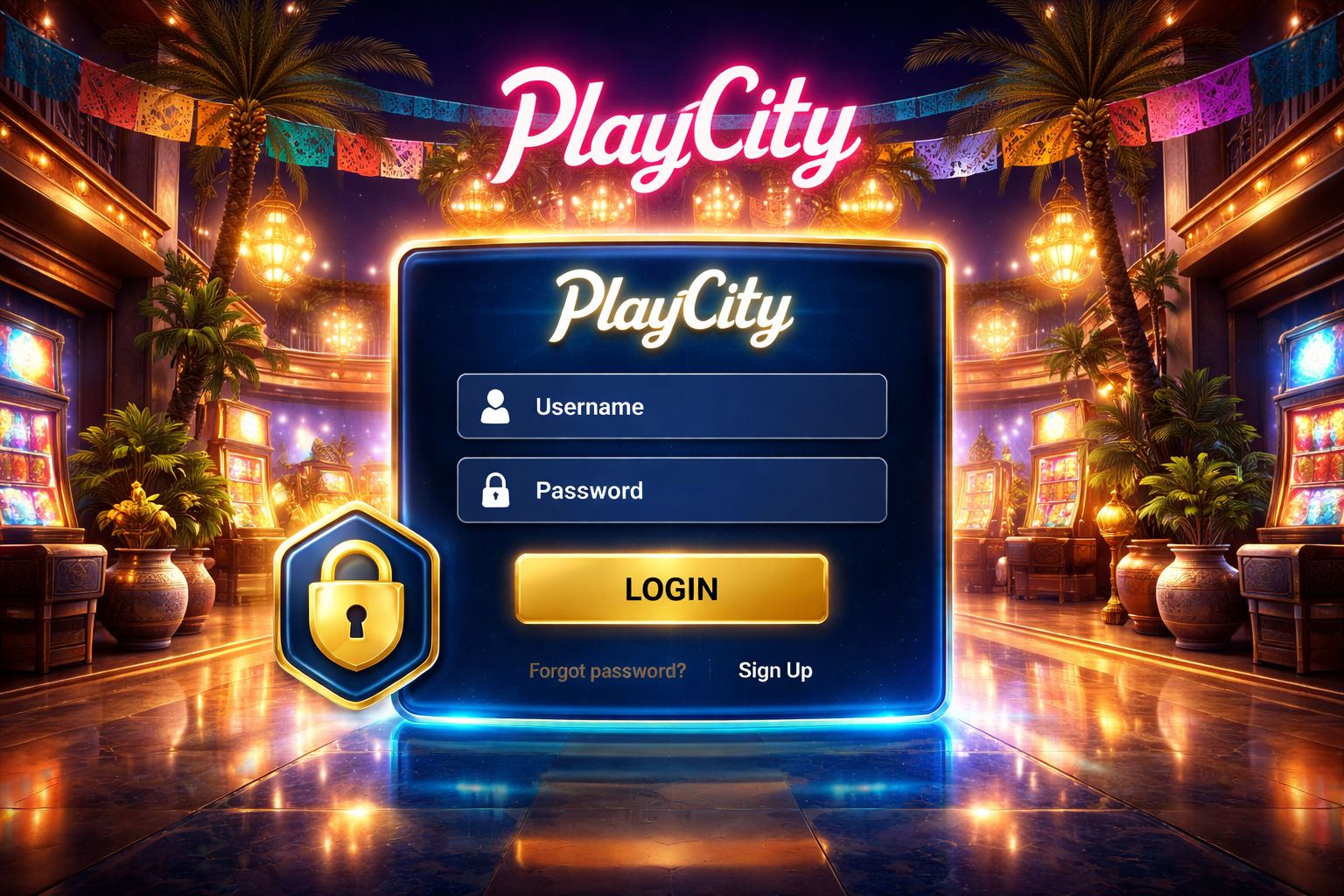 Acceso seguro de inicio de sesión PlayCity para jugadores en México